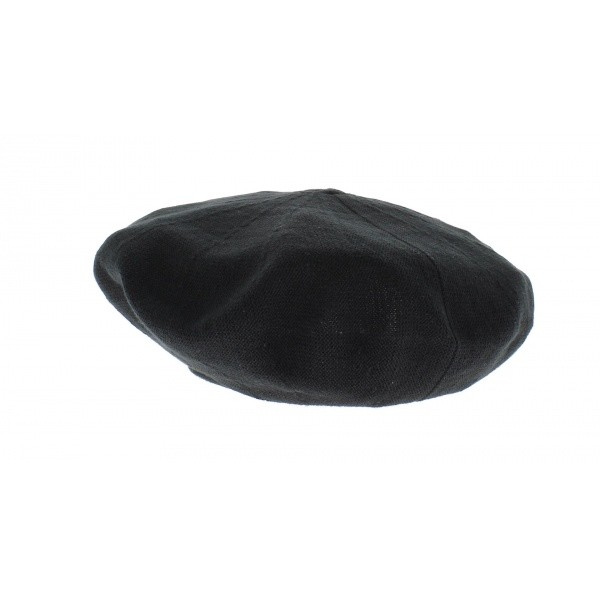 black cotton beret