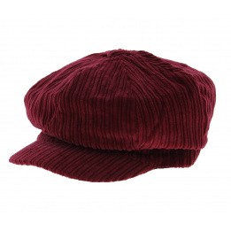 Casquette gavroche velours Bordeaux - Traclet