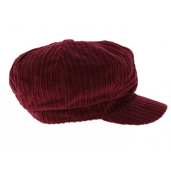 Casquette gavroche velours Bordeaux - Traclet