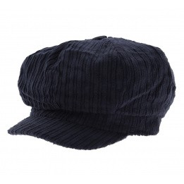 Casquette Gavroche Velours Marine - Traclet