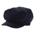 Casquette Gavroche Velours Marine - Traclet