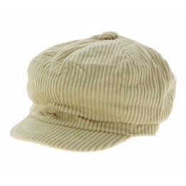 Casquette Gavroche Velours Crème - Traclet