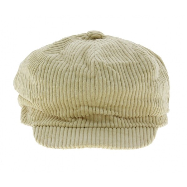 Casquette Gavroche Velours Crème - Traclet