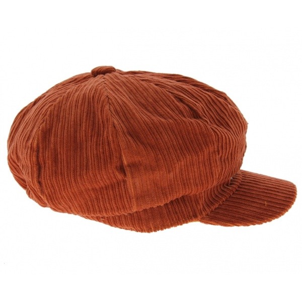 Casquette gavroche velours Rouille - Traclet