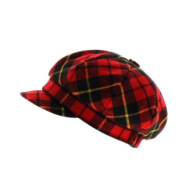 Hat with a hanaé Scottish gavroche cap