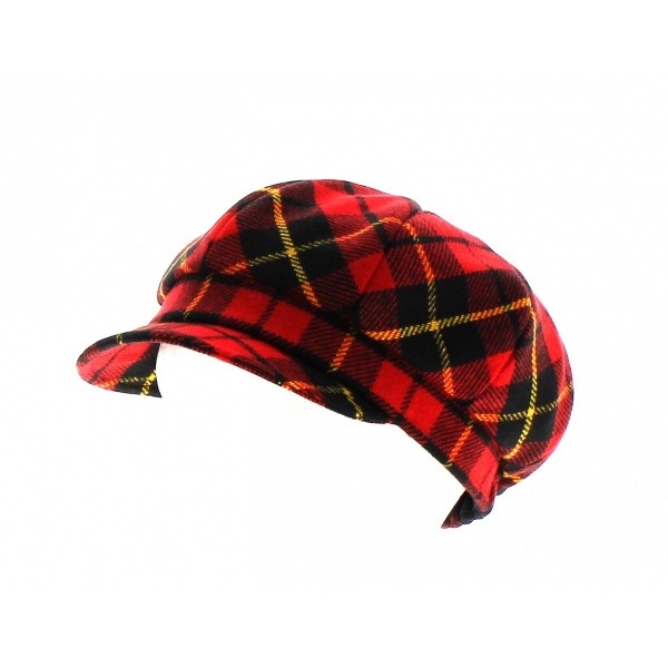 Hat with a hanaé Scottish gavroche cap