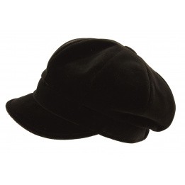 Casquette Gavroche Velours Marron - Mayser