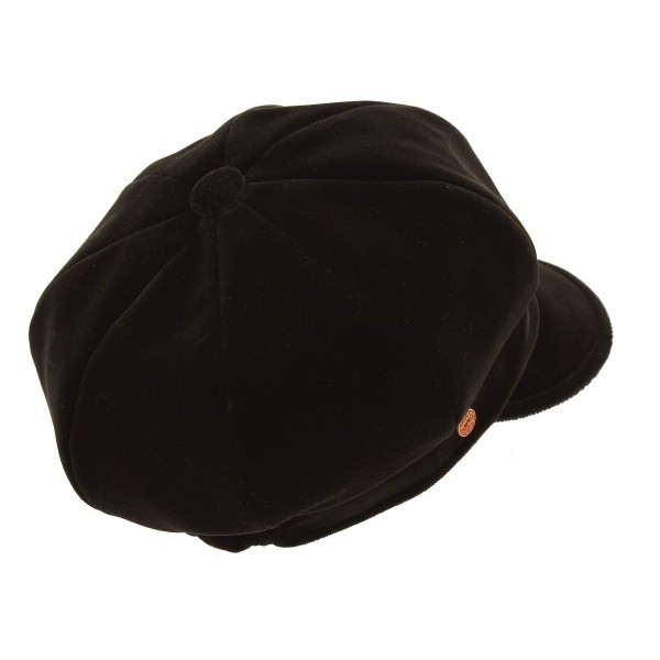 Casquette Gavroche Velours Marron - Mayser