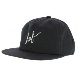 Casquette Snapback Script Coton Noir - Huf